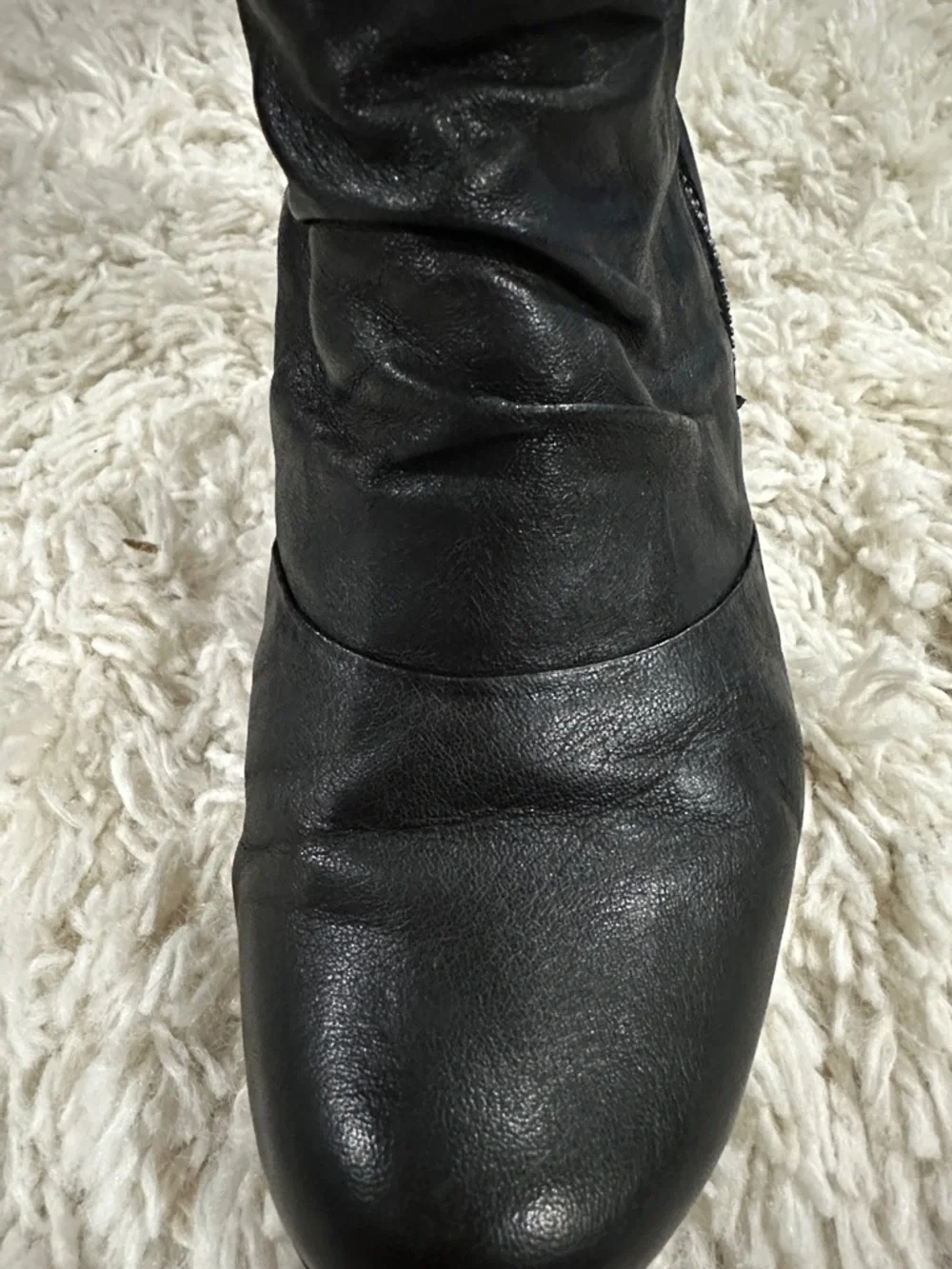 Gabor Black Leather Mid-Calf Heeled Boot with Side Zip Sz 37 - Picture 9 of 17